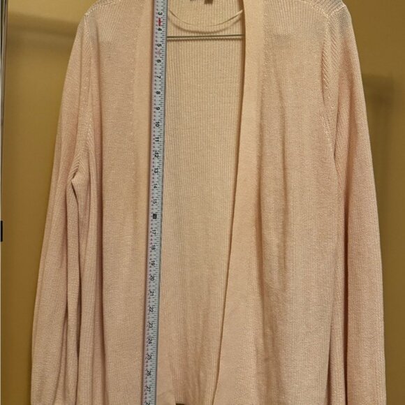 Loft Lightweight Dusty Pink Cardigan Size Large - Picture 2 of 5